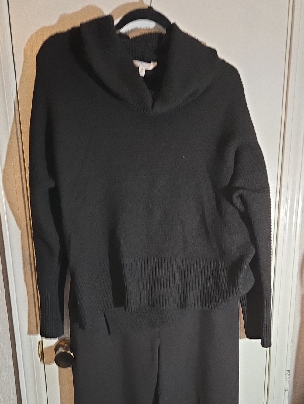 Time and Tru Black Cowl Neck Sweater